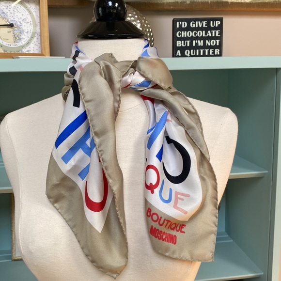 Moschino Boutique Silk Signature Scarf - Picture 7 of 8